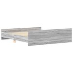 vidaXL Cadre de lit sans matelas sonoma gris 180x200 cm