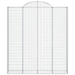 vidaXL Paniers à gabions arqués 12 Pièces 200x30x220/240 cm fer galvanisé