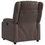 vidaXL Fauteuil inclinable électrique Marron Similicuir
