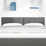 Cabeza de lit LED vidaXL tapizado en botones gris oscuro 72 cm en tissu