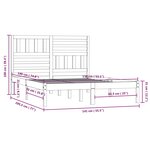 vidaXL Cadre de lit sans matelas 135x190 cm bois de pin massif