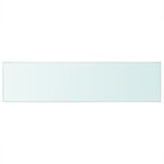 vidaXL Panneau pour étagère Verre transparent 100 x 25 cm