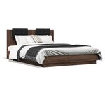vidaXL Cadre de lit sans matelas chêne marron 120x200 cm