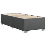 vidaXL Cadre de lit Gris foncé 100 x 200 cm Tissu
