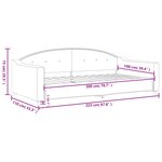 vidaXL Lit de repos gris foncé 100x200 cm tissu