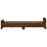 vidaXL Cadre de lit tête de lit et pied de lit chêne marron 140x200 cm