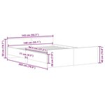 vidaXL Cadre de lit sans matelas chêne sonoma 140x200 cm