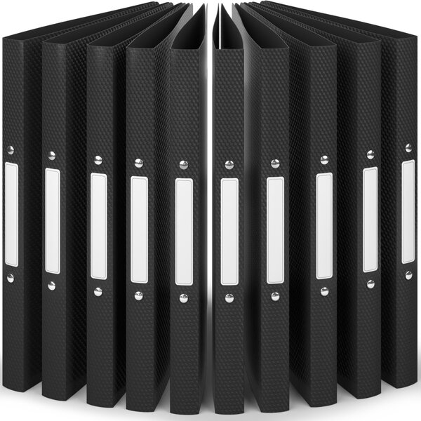 ACROPAQ 10 x Classeur A4 2 Anneaux- Jusqu'à 100 feuilles  Dos de 2 5 cm- Souple et Durable- Résisitants à l'eau- Étiquettes de Dos