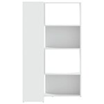 vidaXL Bibliothèque d'angle à 4 niveaux blanc bois d'ingénierie