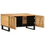 vidaXL Table basse 80x51x40 cm bois de manguier massif brut