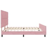 Cadre de lit vidaXL Rose 200x200 cm Velours