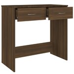 vidaXL Bureau Chêne marron 80x40x75 cm Bois d'ingénierie
