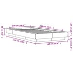 vidaXL Cadre de lit sans matelas chêne sonoma 100x200 cm