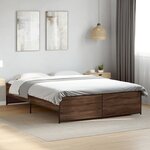 vidaXL Cadre de lit sans matelas chêne marron 160x200 cm