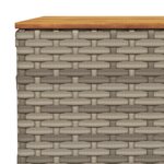vidaXL Salon de jardin avec coussins 7 Pièces gris résine tressée