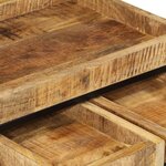 vidaXL Tables basses gigognes 3Pièces bois de manguier massif brut et fer