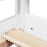 vidaXL Lit de jour avec toit blanc 90x200 cm bois de pin massif