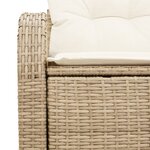 vidaXL Canapé de jardin 2 places avec rangement et coussins en poly rattan beige