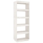 vidaXL Bibliothèque/Séparateur de pièce Blanc 60x35x167 cm Pin massif
