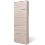vidaXL Meuble à chaussures en bois avec 5 compartiments Aspect chêne