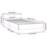 vidaXL Cadre de lit sans matelas vert foncé 100x200 cm velours