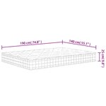 vidaXL Matelas à ressorts ensachés dureté moyenne 140x190 cm