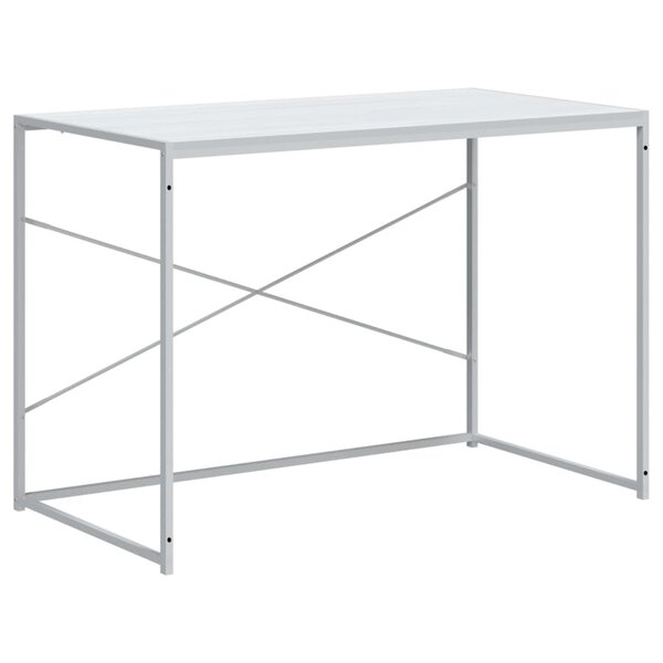 vidaXL Bureau d'ordinateur Blanc 110x60x70 cm Bois d'ingénierie