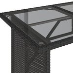 vidaXL Salon de jardin 6 Pièces avec coussins noir résine tressée