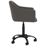 vidaXL Chaises pivotantes à manger lot de 2 Gris foncé Velours