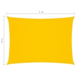 vidaXL Voile de parasol Tissu Oxford rectangulaire 3x5 m Jaune