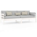 vidaXL Lit de jour sans matelas blanc bois de pin massif 80x200 cm