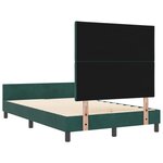 Cadre de lit vidaXL Vert foncé 120x190 cm en Velours
