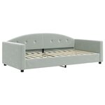vidaXL Lit de jour avec gigogne sans matelas gris clair 100x200 cm