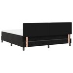 Lit à ressort vidaXL avec matelas Noir Super King Velours