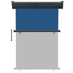 vidaXL Auvent latéral de balcon 125x250 cm Bleu