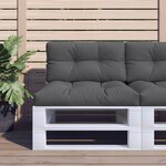 vidaXL Coussin de palette anthracite 80x40x12 cm tissu