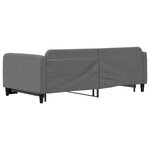 vidaXL Lit de jour avec gigogne sans matelas gris foncé 100x200 cm