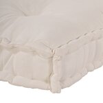 Coussin de canapé sur palette vidaXL en tissu crème