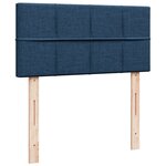 vidaXL Sommier à lattes de lit avec matelas Bleu 90x190 cm Tissu