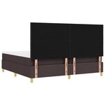 vidaXL Lit avec sommier et matelas Marron foncé 200x200 cm Tissu
