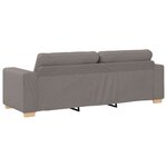 Canapé 3 places taupe 180 cm en tissu vidaXL