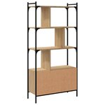 vidaXL Bibliothèque avec portes chêne sonoma 76 5x30x154 5 cm