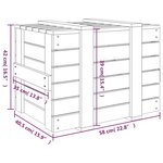 vidaXL Boîte de rangement Blanc 58x40 5x42 cm Bois massif de pin