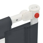 vidaXL Barrière de sécurité de lit d'enfant Gris foncé 140x25 cm Tissu