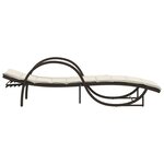 vidaXL Chaises longues lot de 2 avec table marron résine tressée