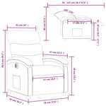 vidaXL Fauteuil inclinable électrique Cappuccino Similicuir