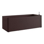 STEFANPLAST Bac a fleurs rectangulaire Natural Delux - 100x43xH33cm - 90 + 6,5L dans la réserve - Moka