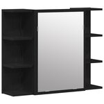 vidaXL Ensemble de meubles de salle de bain 3 pièces en bois d'ingénierie noir chêne