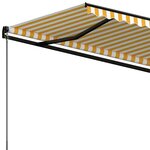 vidaXL Auvent manuel rétractable 400x350 cm Jaune et blanc