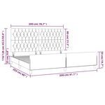 vidaXL Cadre de lit sans matelas avec tête de lit gris clair tissu
